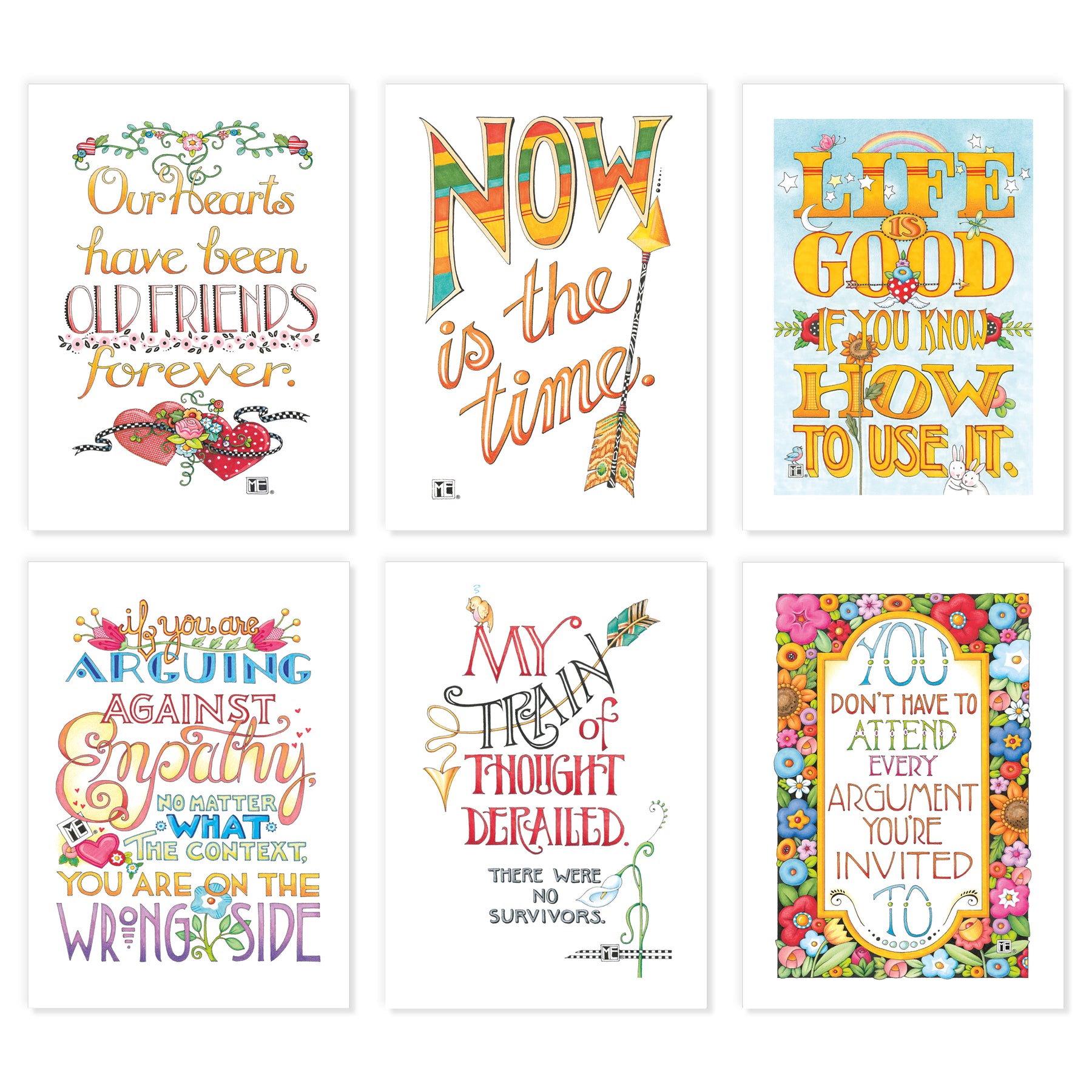 Mary's Mottos Postcards, series 1