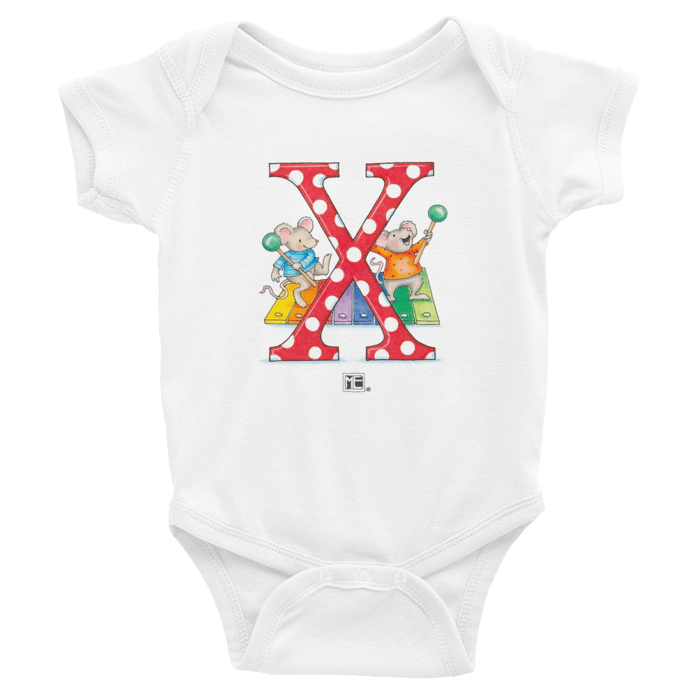 A Merry Little Christmas "Letter X" Infant Bodysuit
