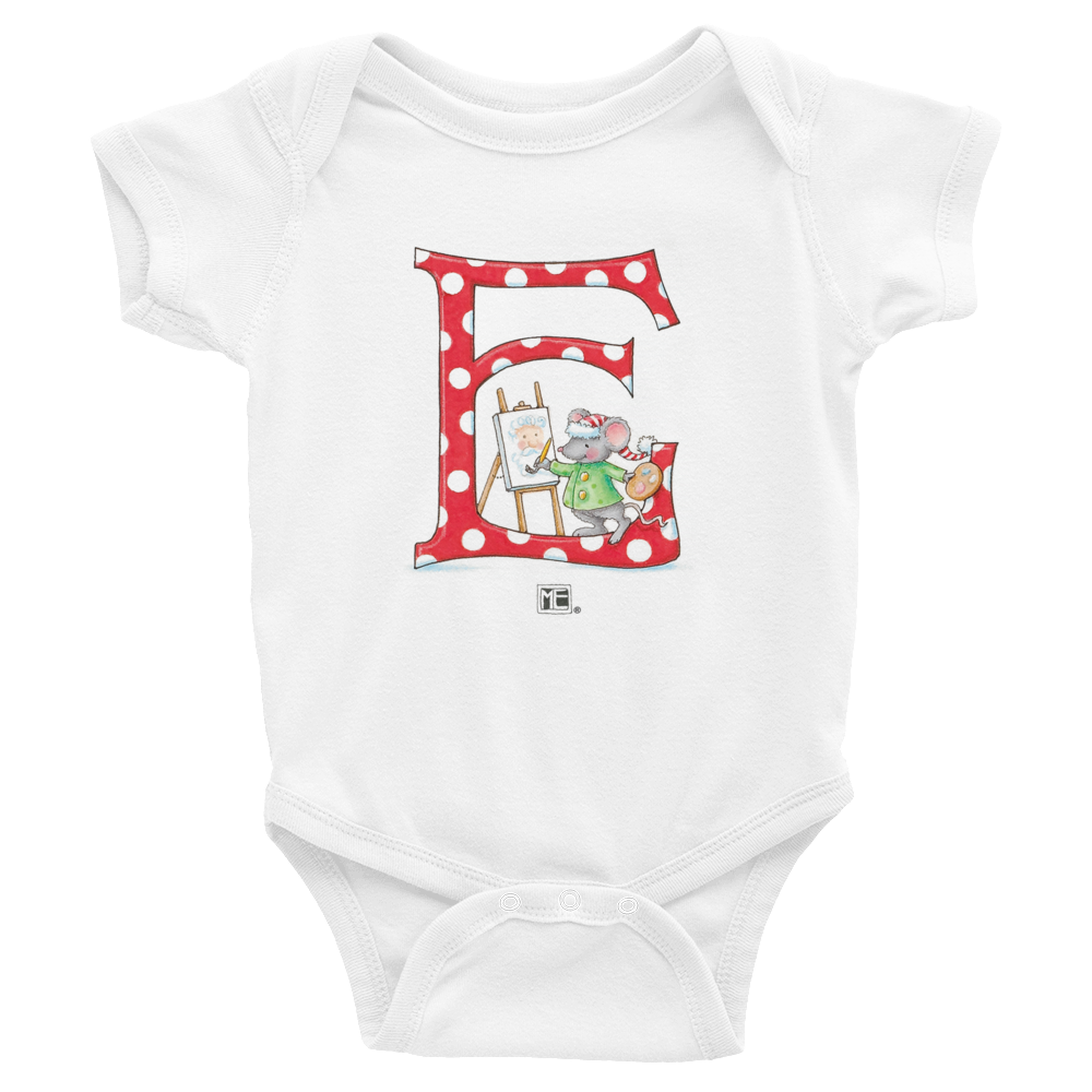 A Merry Little Christmas "Letter E" Infant Bodysuit
