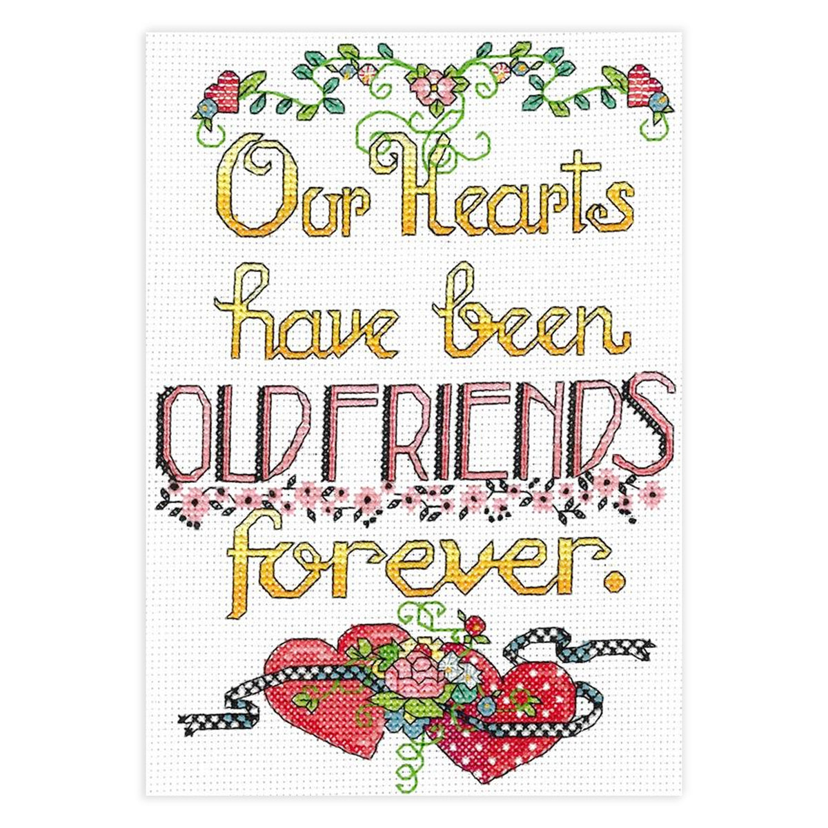 Old Friends Forever Counted Cross Stitch Kit