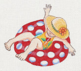 Needlepoint Canvas: Red Inner Tube Lady