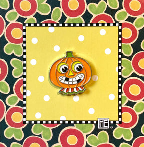 Pumpkin Enamel Art Pin
