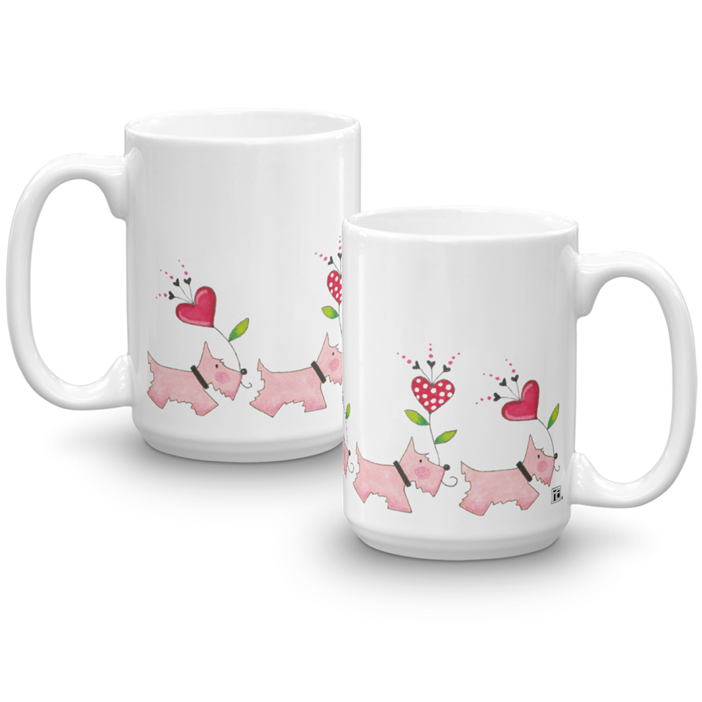 Pink Scotties Mug