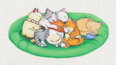 Needlepoint Canvas: Sleeping Kitties
