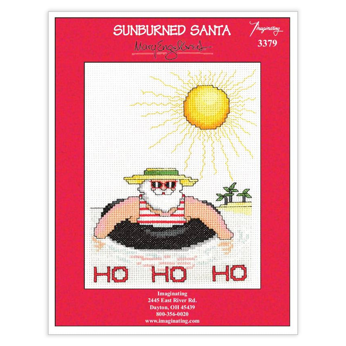 Sunburned Santa Counted Cross Stitch Leaflet