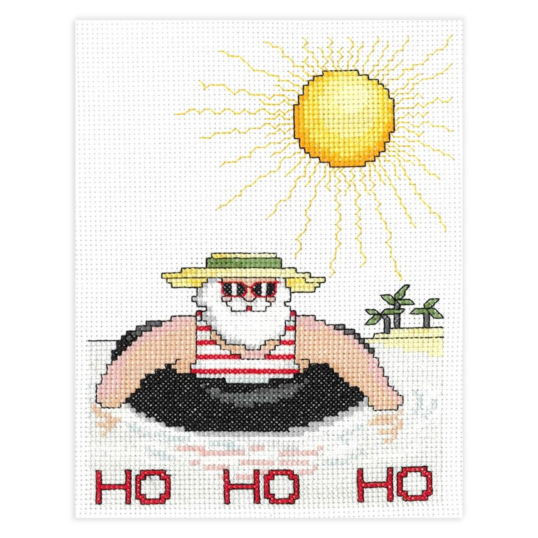 Sunburned Santa Counted Cross Stitch Leaflet