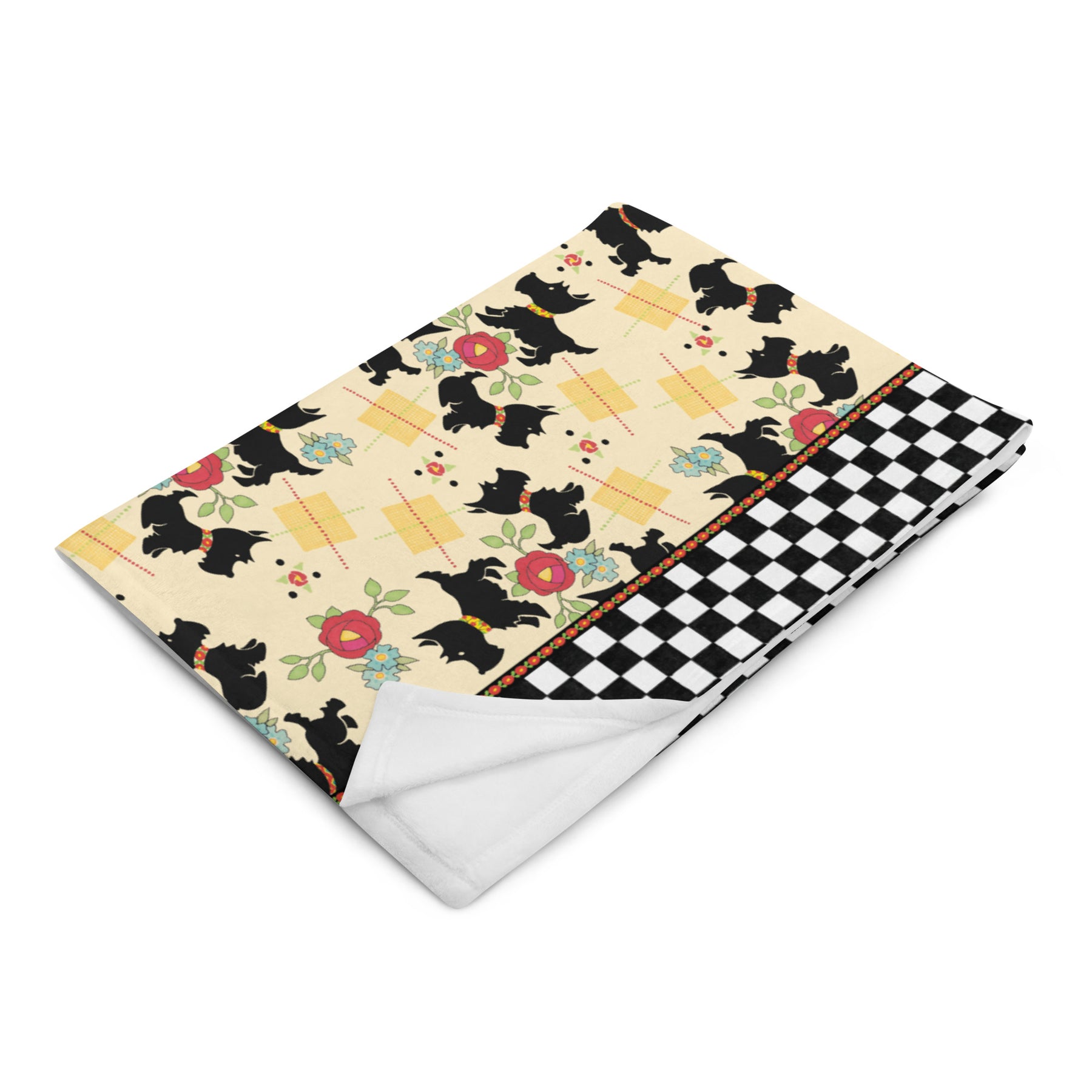 Frolicking Scotties Throw Blanket