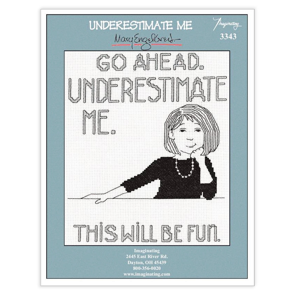 Underestimate Me Counted Cross Stitch Leaflet