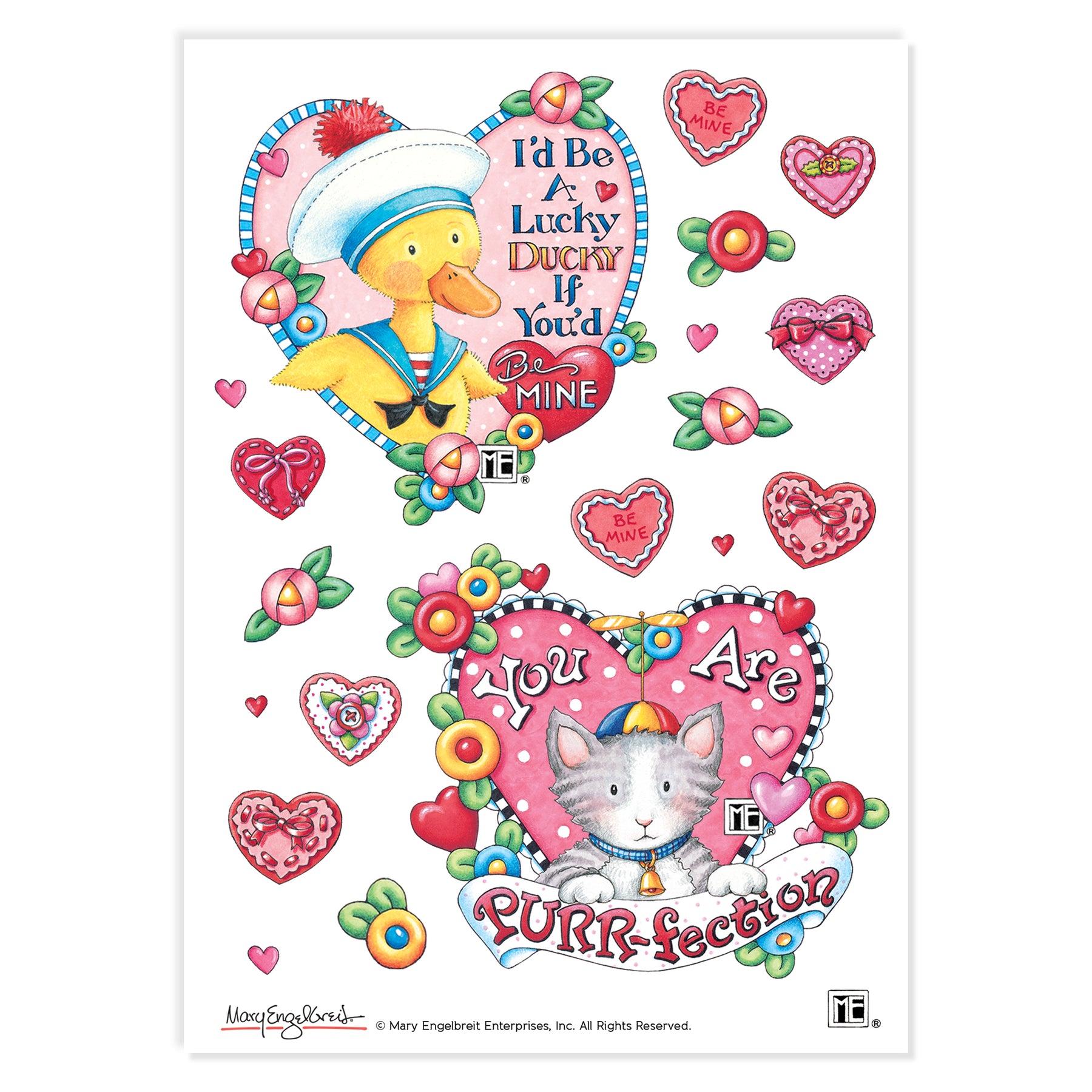 Animal Pals Valentine Sticker Sheet